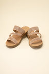 rosy nude Dazzling Rhinestone Strap Sandals