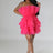 Fuchsia Ruffle Mini Dress