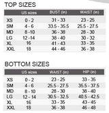 Hera Collection size chart