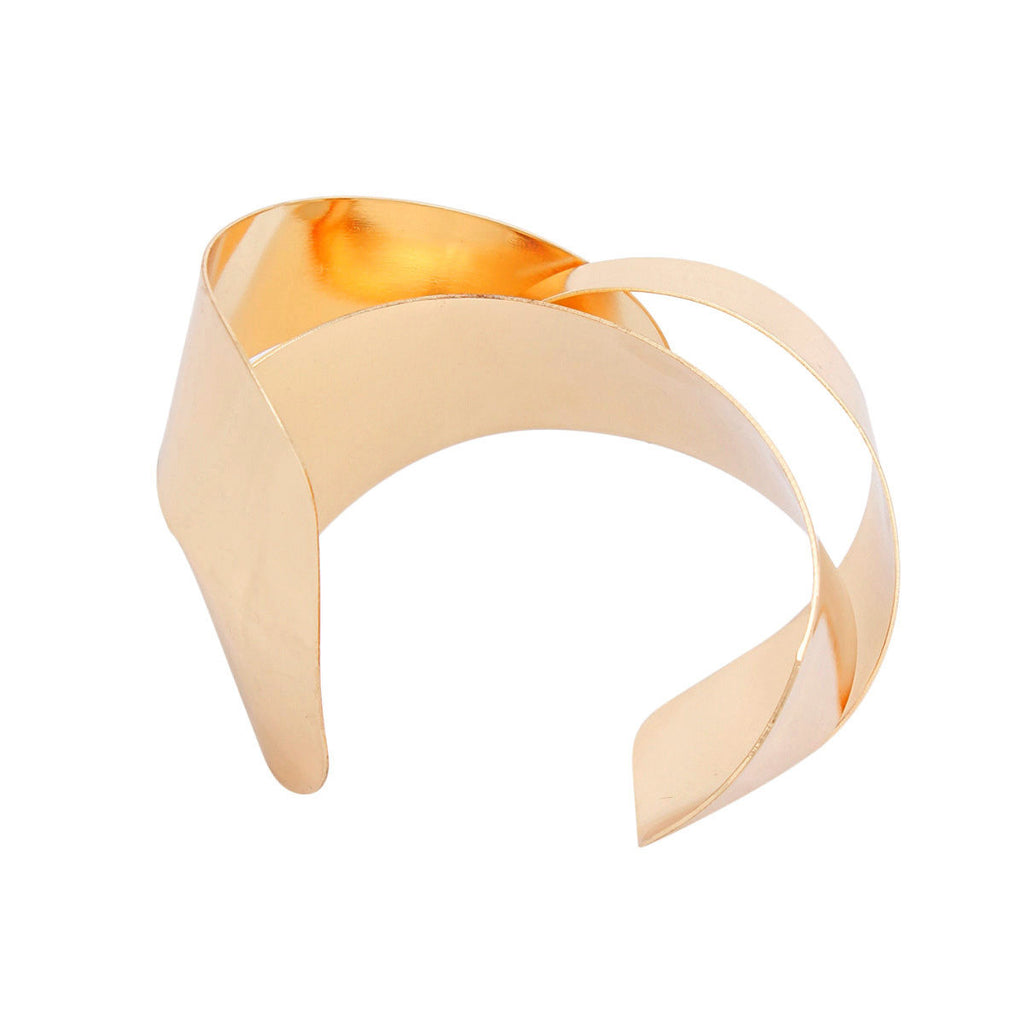 Cuff Gold Structured Geo Bracelet for Women