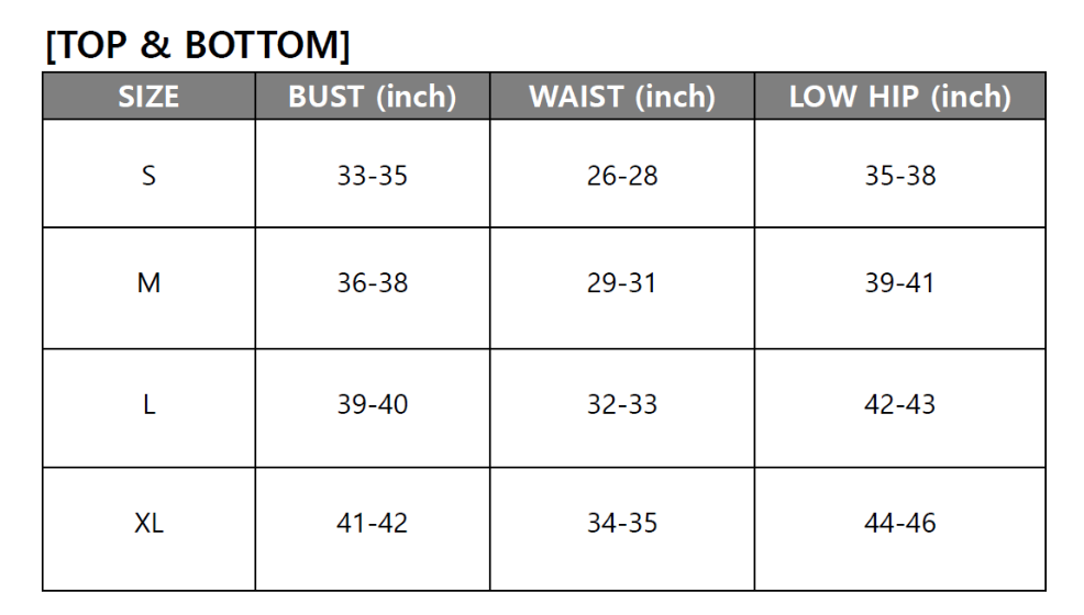 Lilou size chart Divva Style