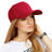 Hat Burgundy Canvas Baseball Cap for Women