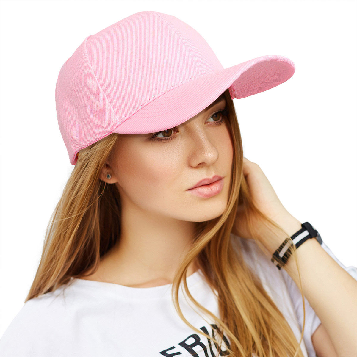 Hat Pink Canvas Baseball Cap for Women