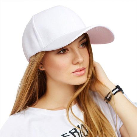 Hat White Canvas Baseball Cap for Women