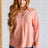 Peachy Keen Ribbed Knit Pullover front