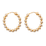 Gold Ball Hoop Earrings