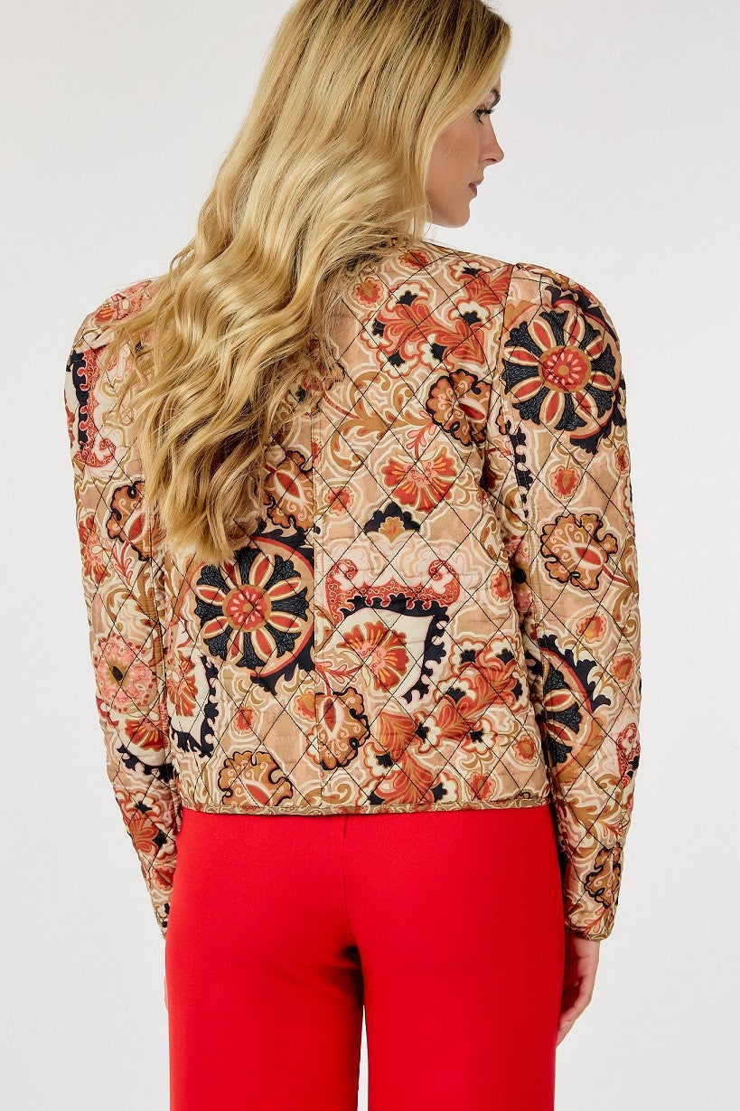 Quilted Multi-Print Jacket