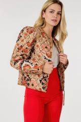 Quilted Multi-Print Jacket