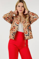 Quilted Multi-Print Jacket