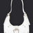 white Faux Leather Stud Single Buckle Shoulder Bag