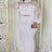 White Plus Size High-Waisted Maxi Skirt Set