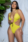 yellow Eliana Brazilian Monokini Swimsuit