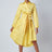 Yellow long sleeve dress with tie up detail