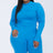 A plus size, mock-neck top and biker shorts set, perfect for a sporty and stylish look  Soft & light weight, high stretch jersey 