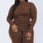 A plus size, mock-neck top and biker shorts set, perfect for a sporty and stylish look  Soft & light weight, high stretch jersey 