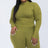 A plus size, mock-neck top and biker shorts set, perfect for a sporty and stylish look  Soft & light weight, high stretch jersey 