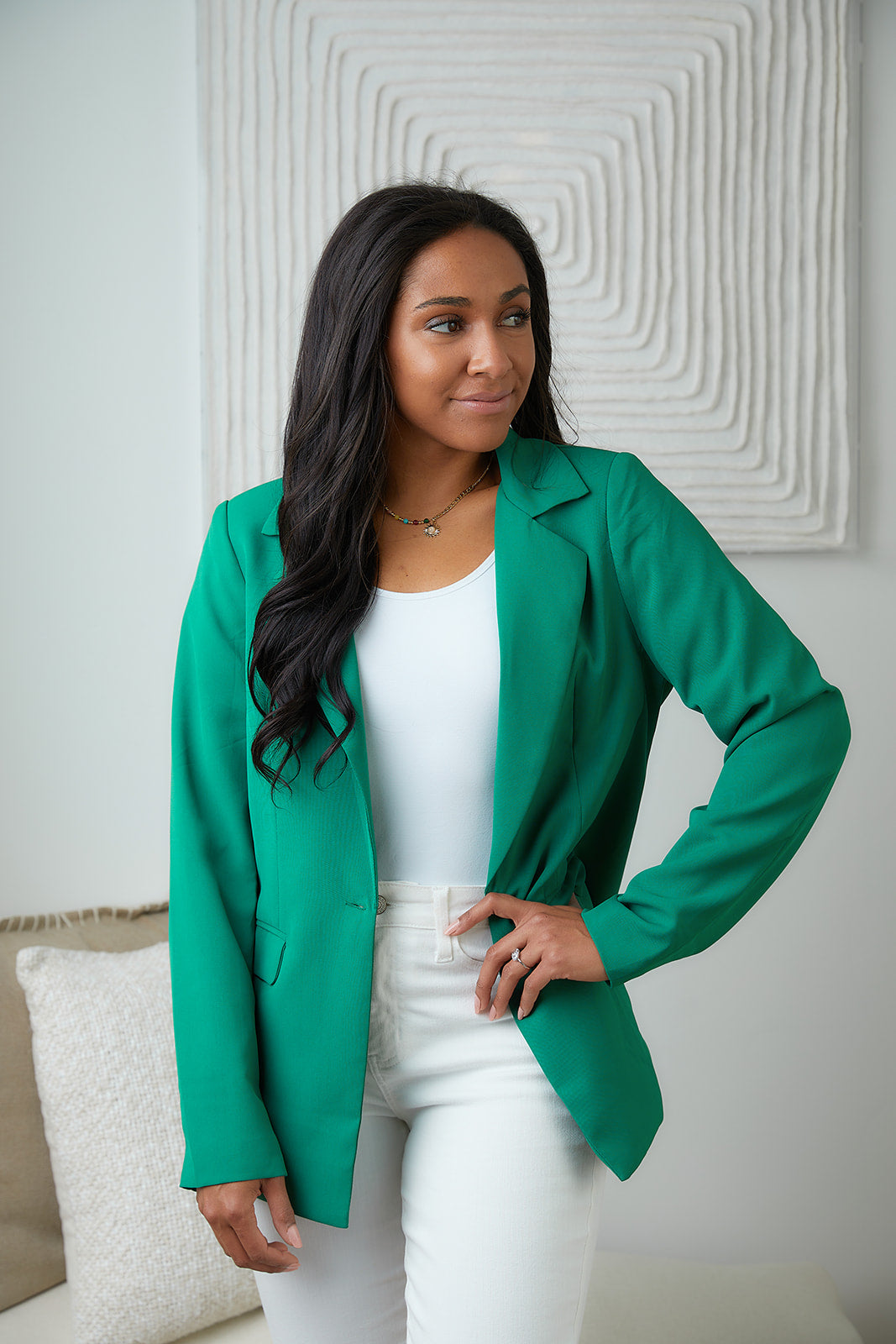 Money Green Business Blazer