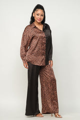 Animal Print Pant Set