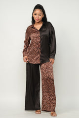 Animal Print Pant Set