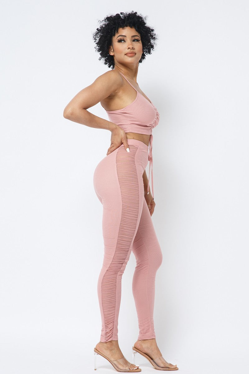 Wholesale Sheer Mesh Legging Set