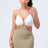 Bralette Top Side Cut Out Gold Chain Bodycon Mini Dress on a model