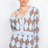 Brown and blue Wholesale Diamond Print Cardigan