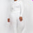 white Plus Size Ribbed Mock Neck Long Sleeve Top & Leggings Set