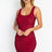 Wholesale burgundy Metallic Scallop Neck Mini Dress
