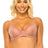 beige Youmita Striped Lace Bra