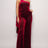 burgundy Glittery Velvet Scarf Top Jumpsuit
