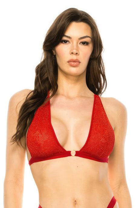 red Youmita Crossback Bralette