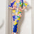 Multicolor Front Ruched V-Neck Midi Dress
