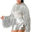 silver Shake It Up Metallic Bolero Jacket