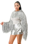 silver Shake It Up Metallic Bolero Jacket