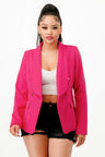 hot pink Double Breasted Blazer Jacket