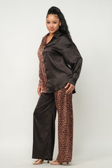 Animal Print Pant Set