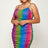Plus Size Rainbow Ombre Mini Dress