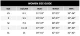 women's clothing size chart